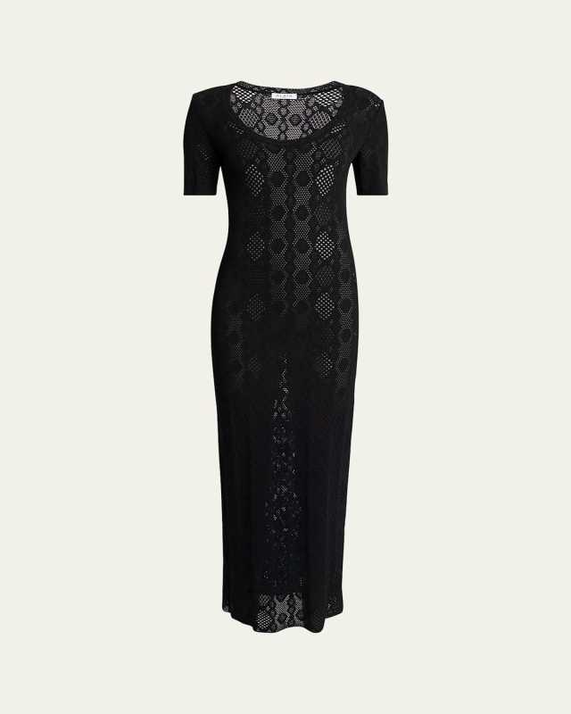 Python Lace Knit Midi Dress